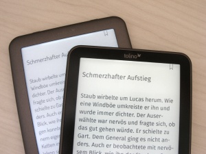 Tolino Vision und Tolino shine Display Vergleich