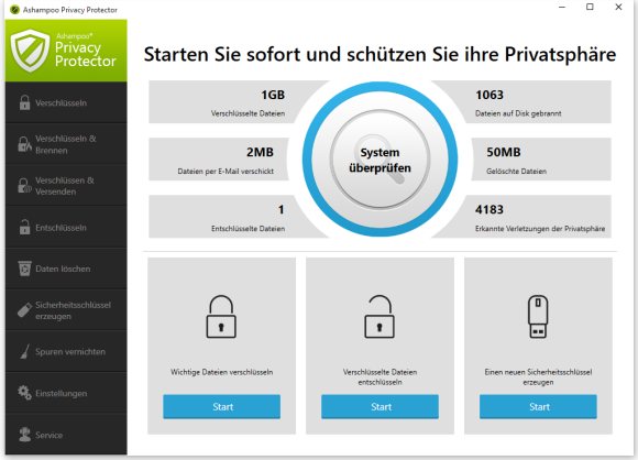 Ashampoo Privacy Protector - Datensicherheit mit Verschlüsseln, Archivieren, Brennen
