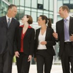 Business Menschen bei der Messe