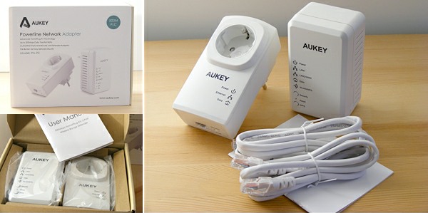 AUKEY Powerline 2.4 GHz Wlan Netzwerkadapter Set 