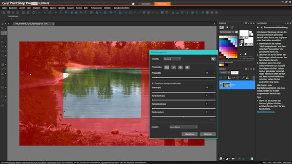 Corel PaintShop Pro 2020 Ultimate Verfeinerungspinsel