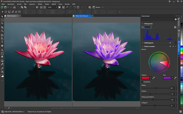 Corel PHOTO-PAINT 2021- Farben ersetzen