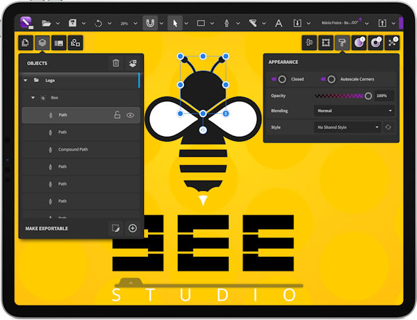 CorelDRAW.app für für iPad