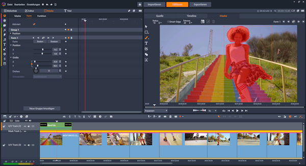 Pinnacle Studio 25 Ultimate-Intelligente Objektverfolgung