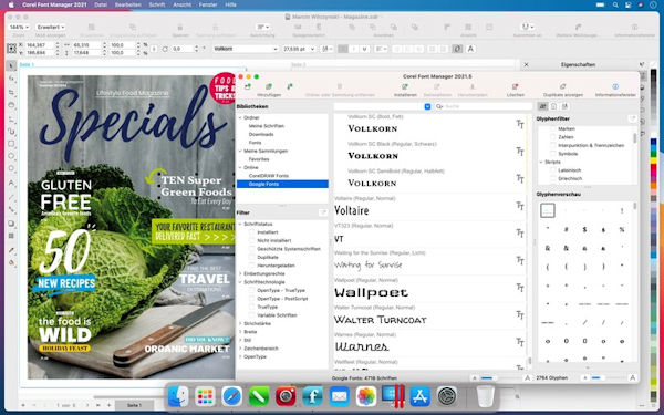 CorelDRAW 2021 Font-Manager