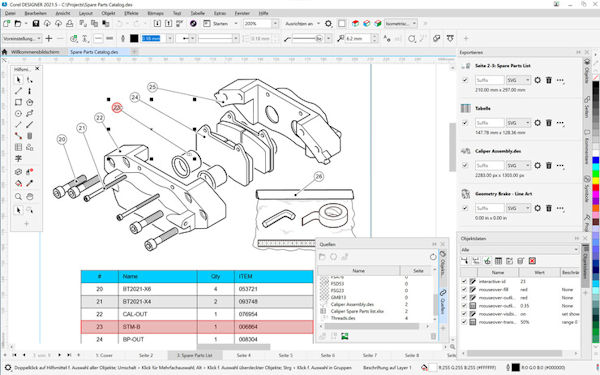 CorelDRAW Technical-Suite 2021 Arbeitsabläufe in der diskreten Fertigung