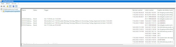 O&O Aufgaben in der Windows Aufgabenverwaltung